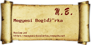 Megyesi Boglárka névjegykártya
